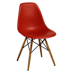 Vitra Eames DSW 43cm Side Chair Red / Light Maple